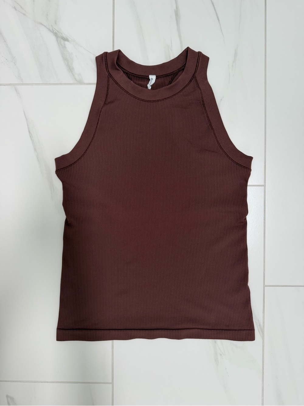 Athleta Renew Seamless Racerback Tank Top Chocolate Brown